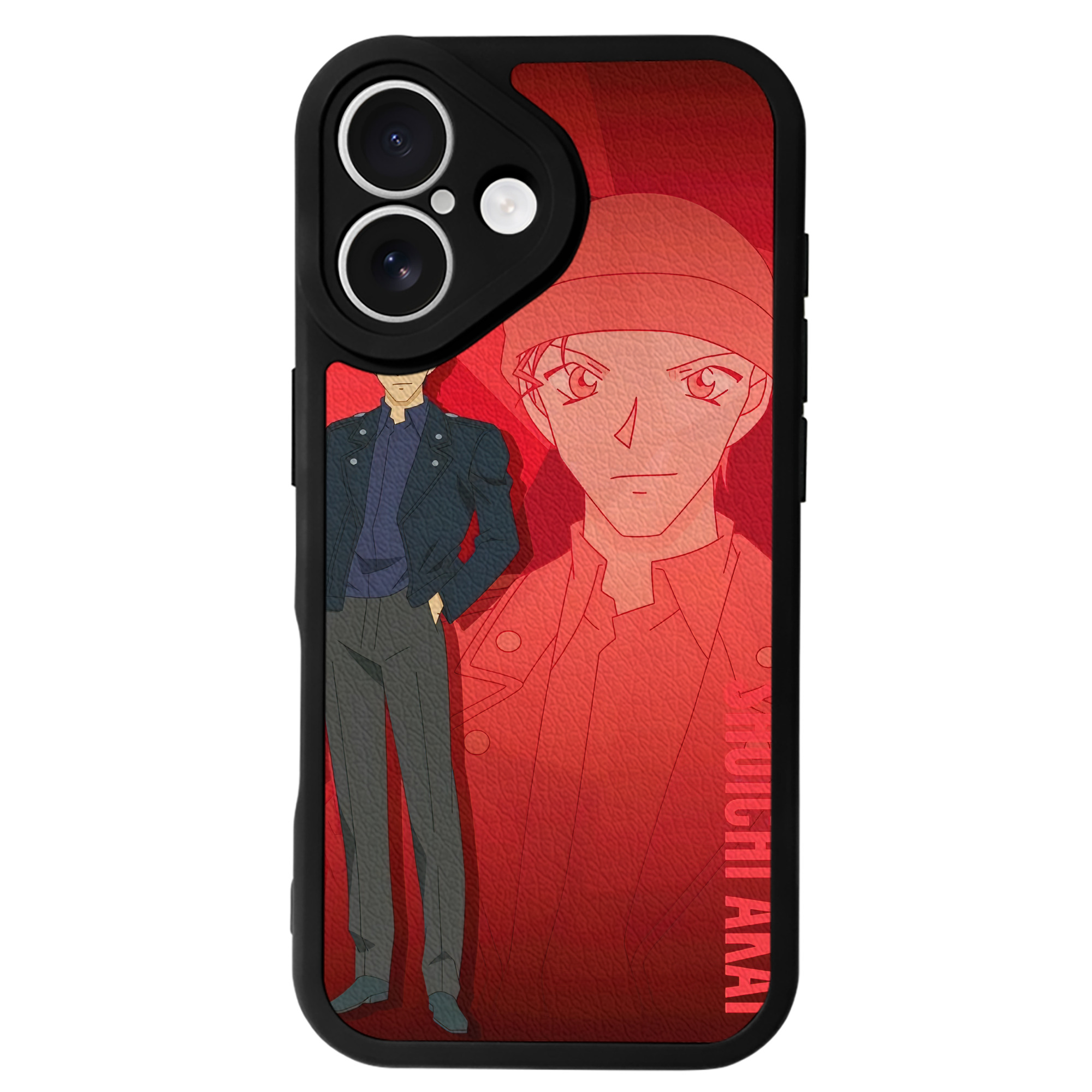 （画像用） 名探偵コナン Detective Conan 【iPhone 16シリーズ対応】シリコンスマホケース（レザー調） 材質：シリコン